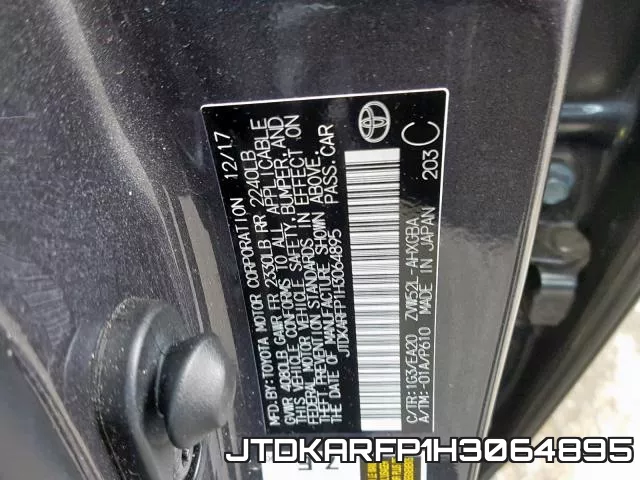 JTDKARFP1H3064895 фото 2