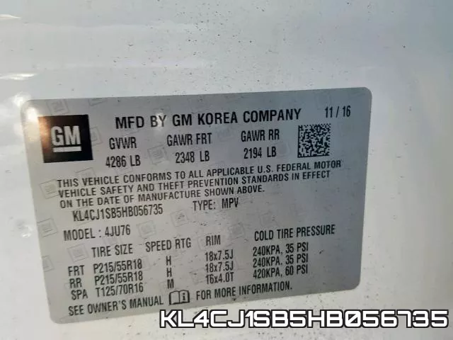 KL4CJ1SB5HB056735 фото 2