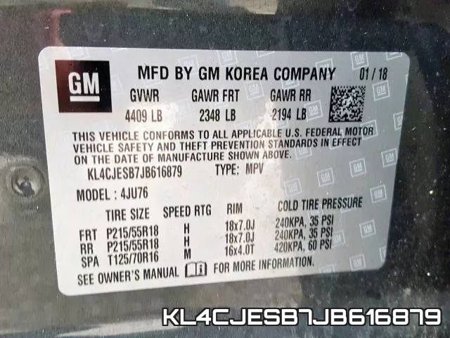 KL4CJESB7JB616879 фото 2