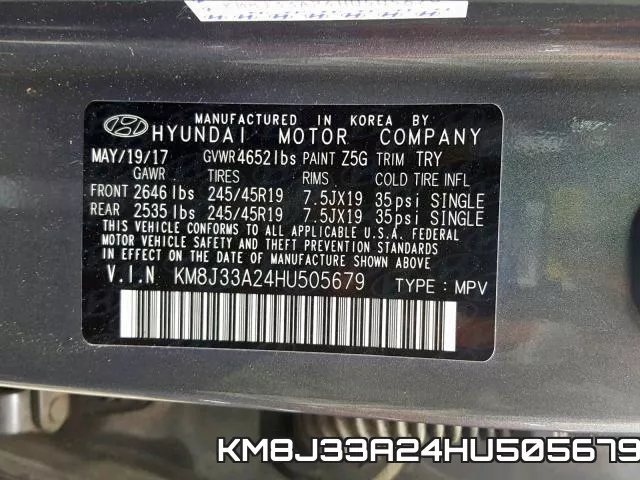 KM8J33A24HU505679 фото 2