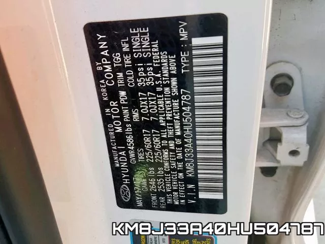 KM8J33A40HU504787 фото 2