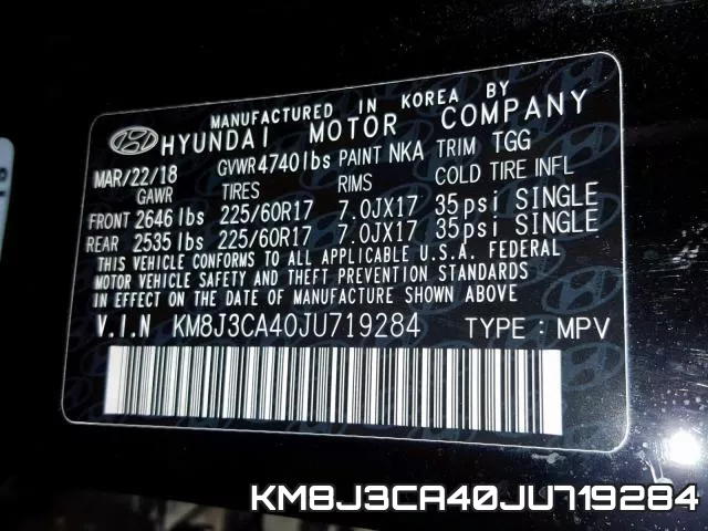 KM8J3CA40JU719284 фото 2