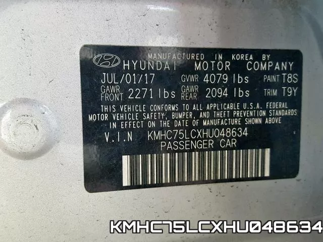 KMHC75LCXHU048634 фото 2