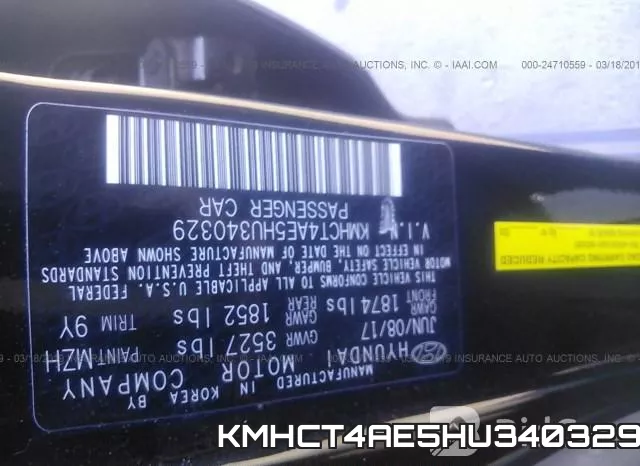 KMHCT4AE5HU340329 фото 10
