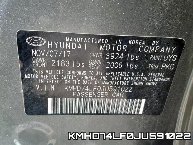 KMHD74LF0JU591022 фото 2