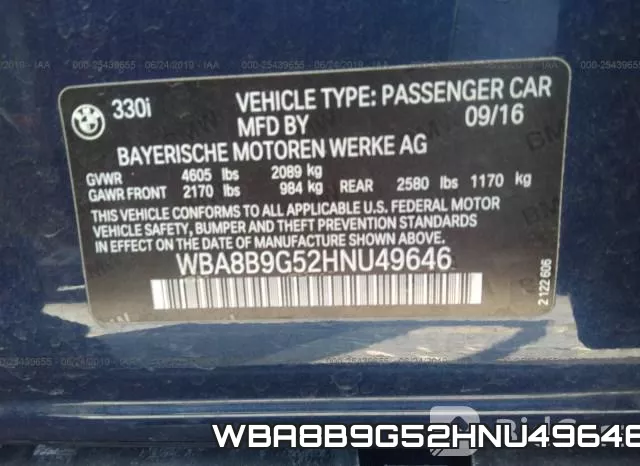 WBA8B9G52HNU49646 фото 10