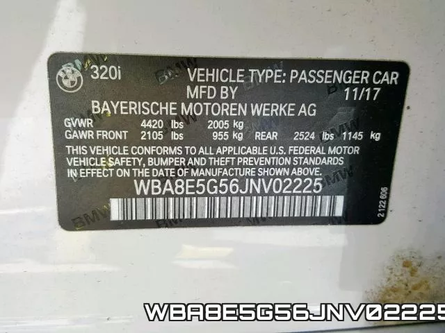 WBA8E5G56JNV02225 фото 2