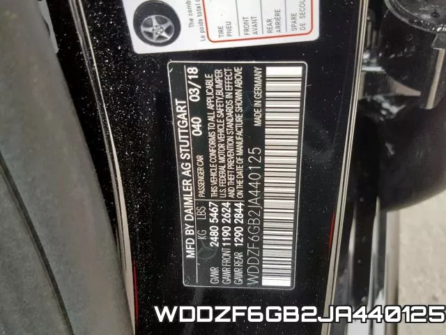 WDDZF6GB2JA440125 фото 2