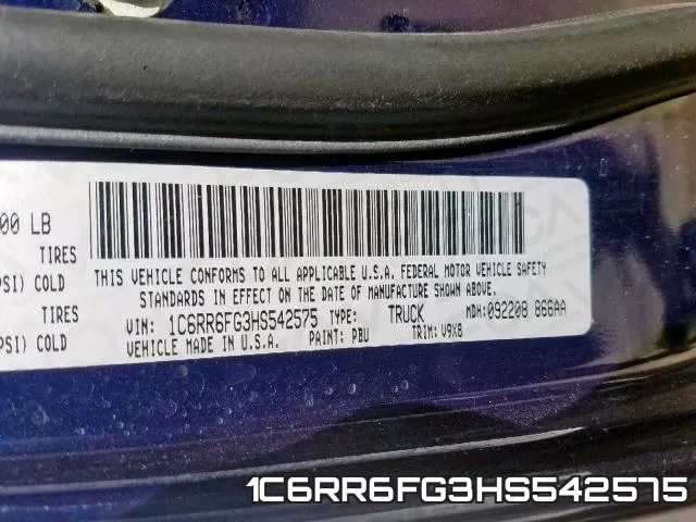 1C6RR6FG3HS542575 фото 2