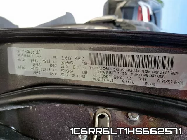 1C6RR6LT1HS662571 фото 2