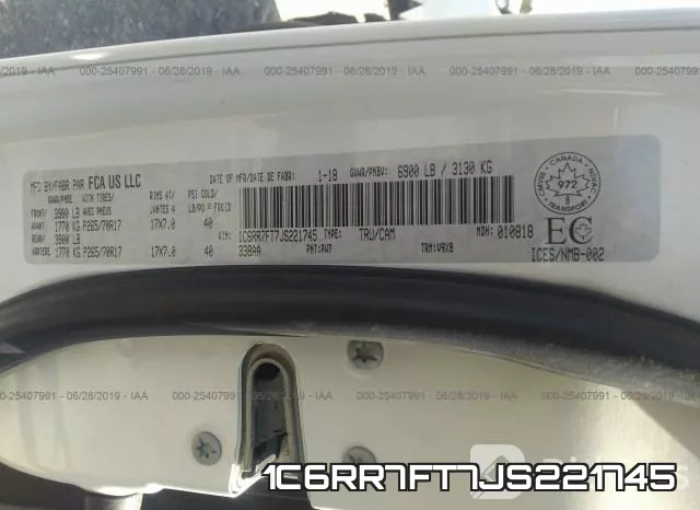 1C6RR7FT7JS221745 фото 10
