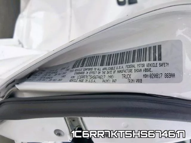 1C6RR7KT5HS674617 фото 2