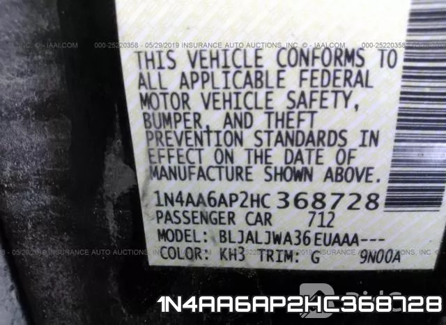 1N4AA6AP2HC368728 фото 10