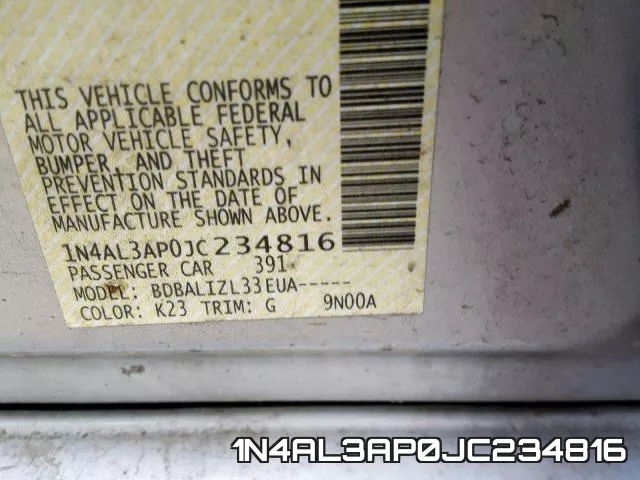 1N4AL3AP0JC234816 фото 2