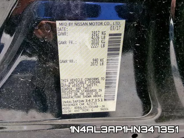 1N4AL3AP1HN347351 фото 2