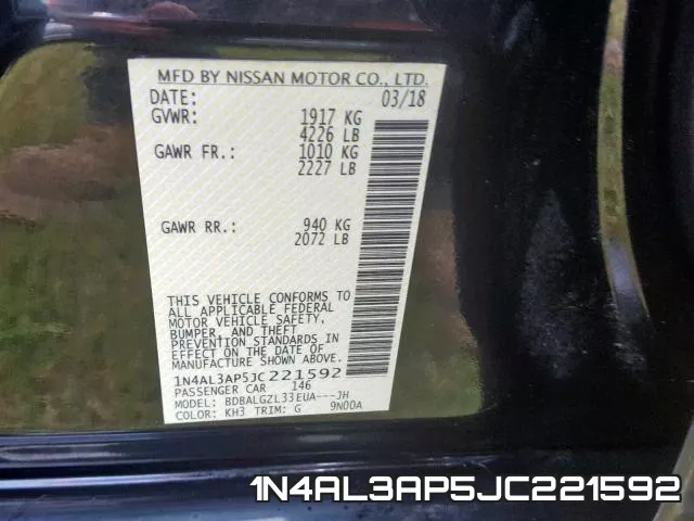 1N4AL3AP5JC221592 фото 2