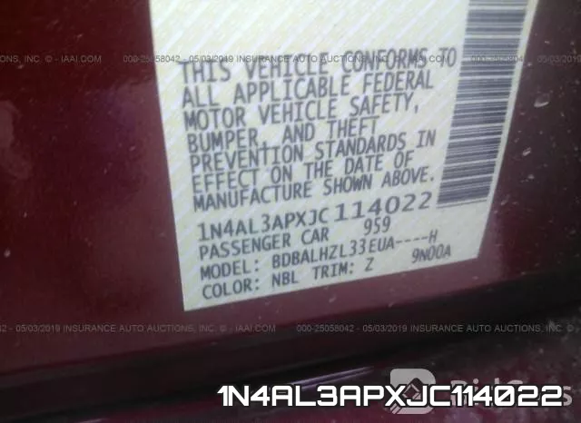 1N4AL3APXJC114022 фото 10
