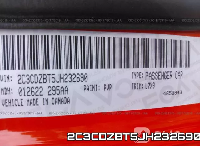 2C3CDZBT5JH232690 фото 10