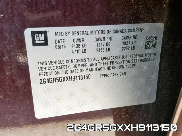 2G4GR5GXXH9113150 фото 2