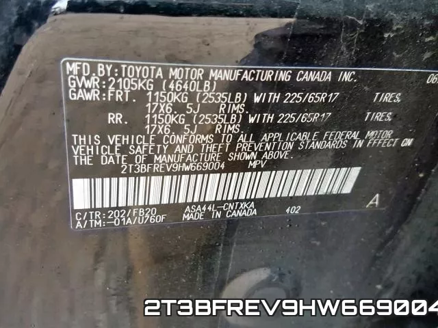 2T3BFREV9HW669004 фото 2