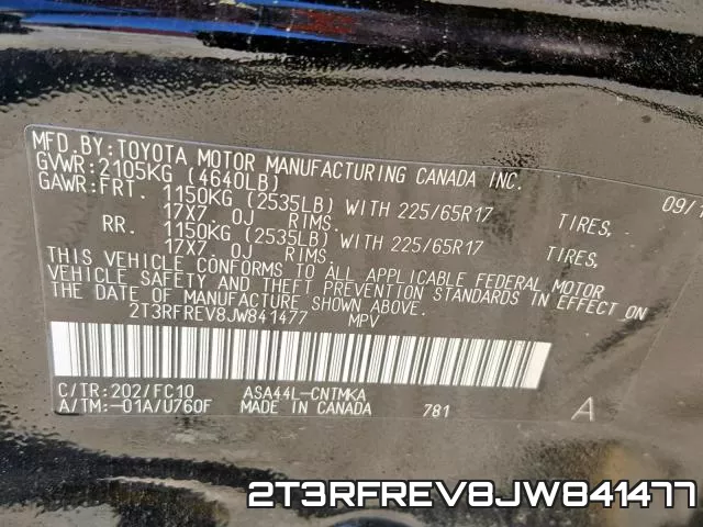 2T3RFREV8JW841477 фото 2