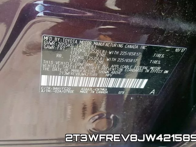 2T3WFREV8JW421589 фото 2