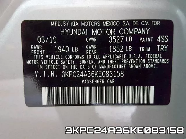 3KPC24A36KE083158 фото 2