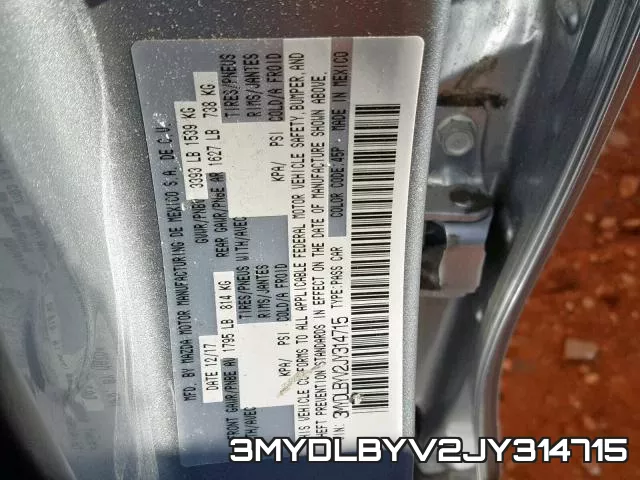 3MYDLBYV2JY314715 фото 2