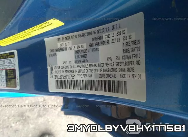 3MYDLBYV8HY177581 фото 10