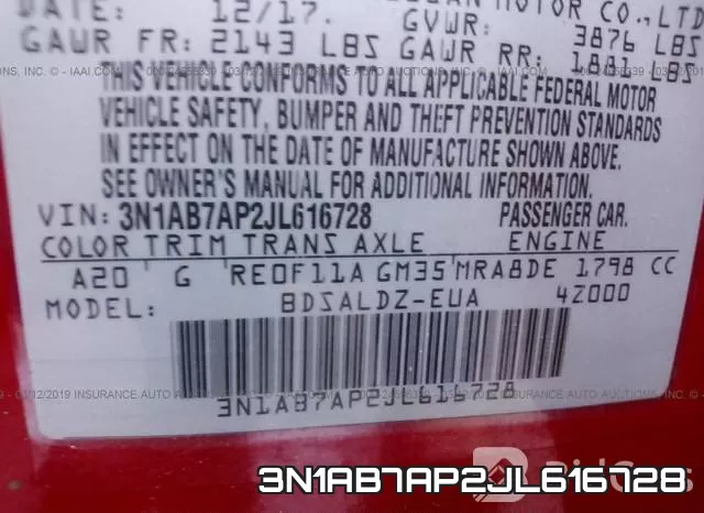 3N1AB7AP2JL616728 фото 10