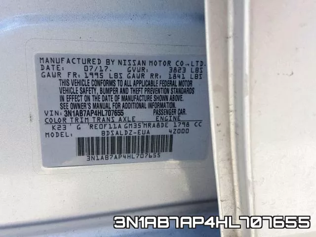 3N1AB7AP4HL707655 фото 2