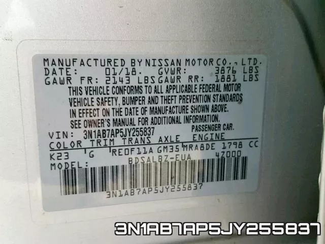 3N1AB7AP5JY255837 фото 2