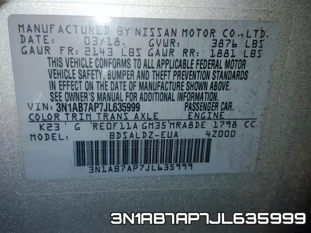 3N1AB7AP7JL635999 фото 2