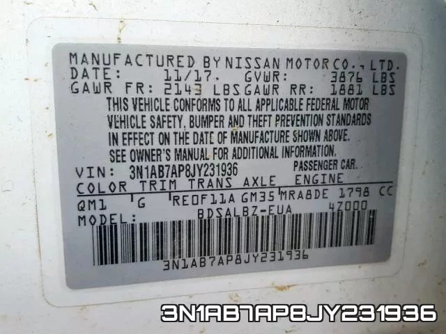 3N1AB7AP8JY231936 фото 2