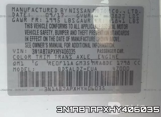 3N1AB7APXHY406035 фото 10