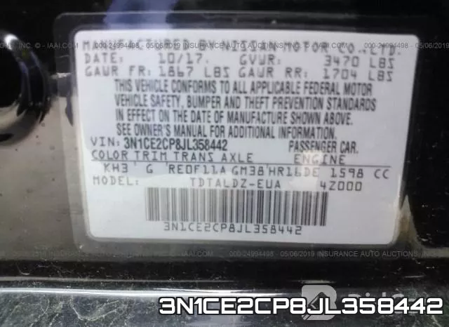 3N1CE2CP8JL358442 фото 10