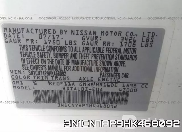 3N1CN7AP9HK468092 фото 10