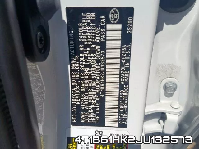 4T1B61HK2JU132573 фото 2