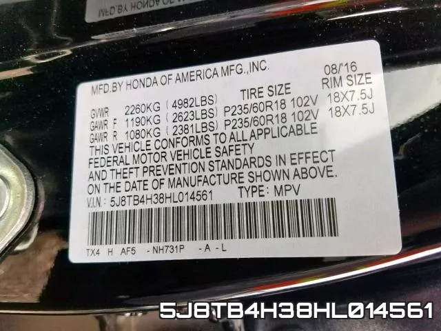 5J8TB4H38HL014561 фото 2