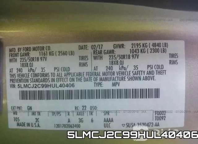 5LMCJ2C99HUL40406 фото 10