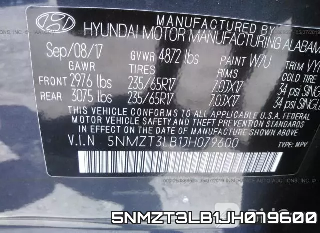 5NMZT3LB1JH079600 фото 9