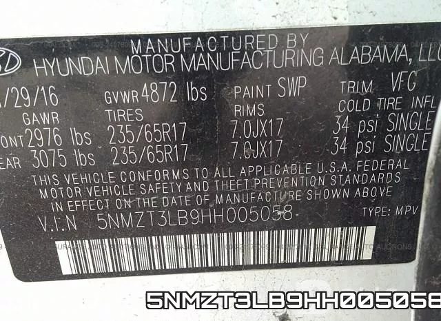 5NMZT3LB9HH005058 фото 10