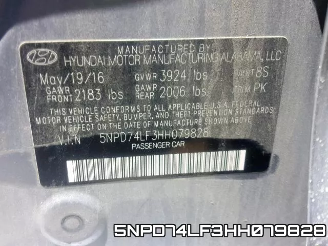 5NPD74LF3HH079828 фото 2