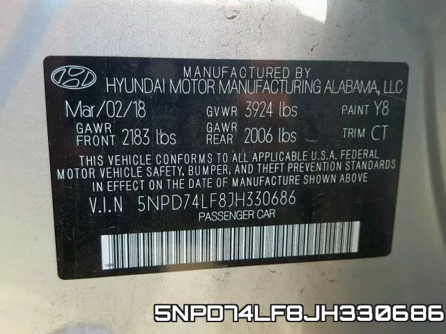 5NPD74LF8JH330686 фото 2