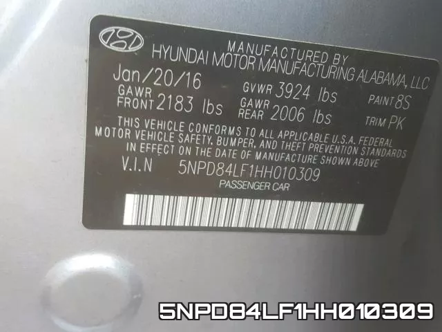 5NPD84LF1HH010309 фото 2