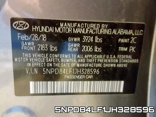 5NPD84LF1JH328596 фото 2