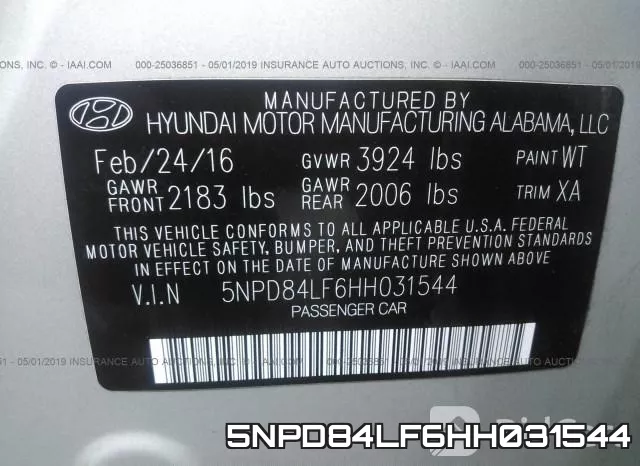 5NPD84LF6HH031544 фото 10