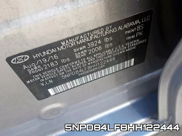 5NPD84LF8HH122444 фото 2