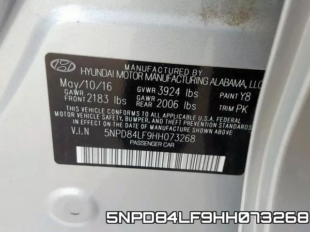 5NPD84LF9HH073268 фото 2