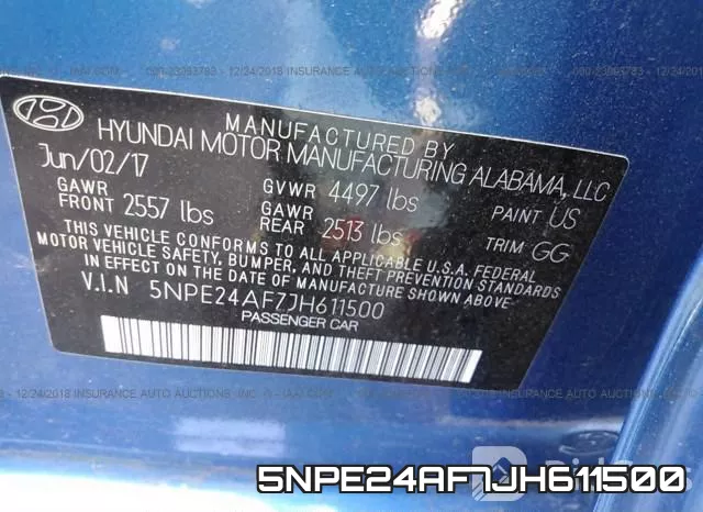 5NPE24AF7JH611500 фото 10
